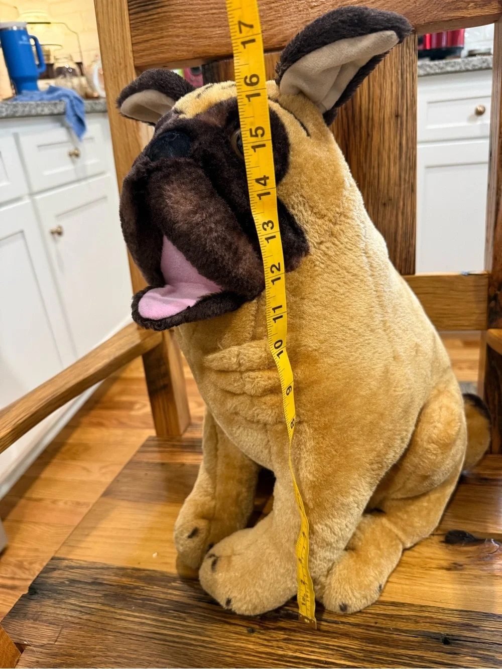 Melissa & Doug Plush Tan and Dark Brown Pug Dog Toy